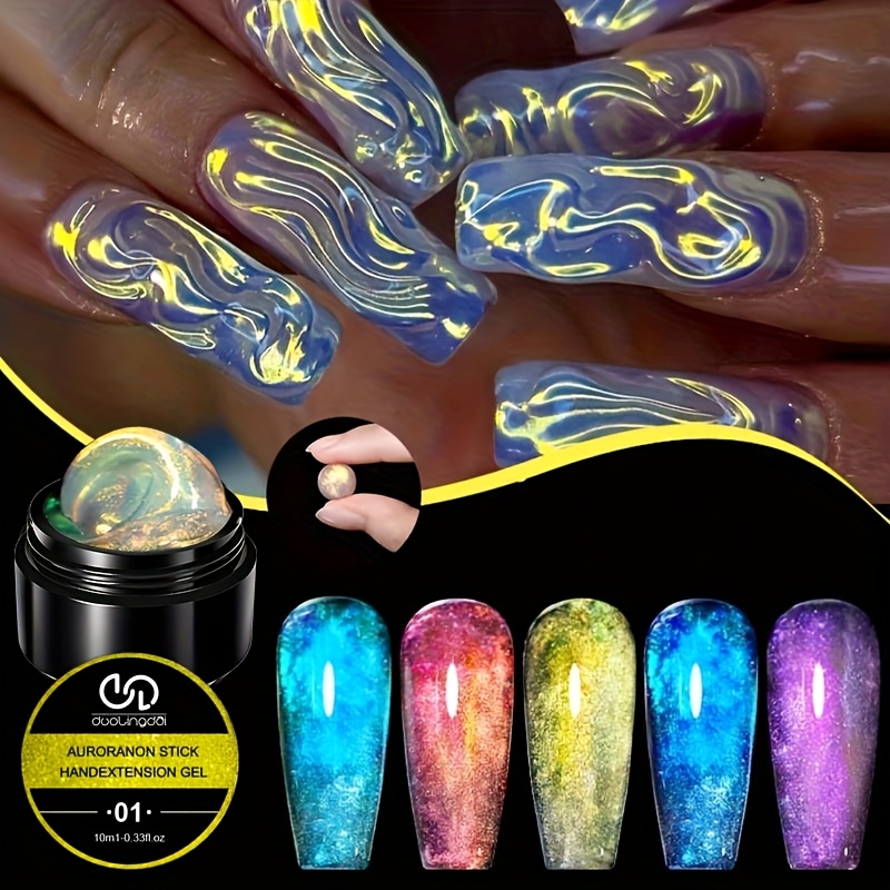 3D Printing Glue Stick - ดูลิงได 10 มล. ออโรร่า เจลต่อเล็บแบบไม่เหนียวเหนอะหนะ ชุด