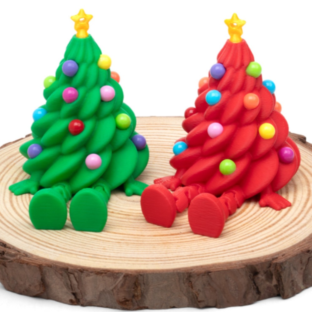 3D Printing Xmas - ตุ๊กตาต้นคริสต์มาสพิมพ์ 3 มิติ ข้อต่อหลายจุดขยับได้ ของตกแต่งคริสต์มาส ของขวัญสำหรับเด็ก