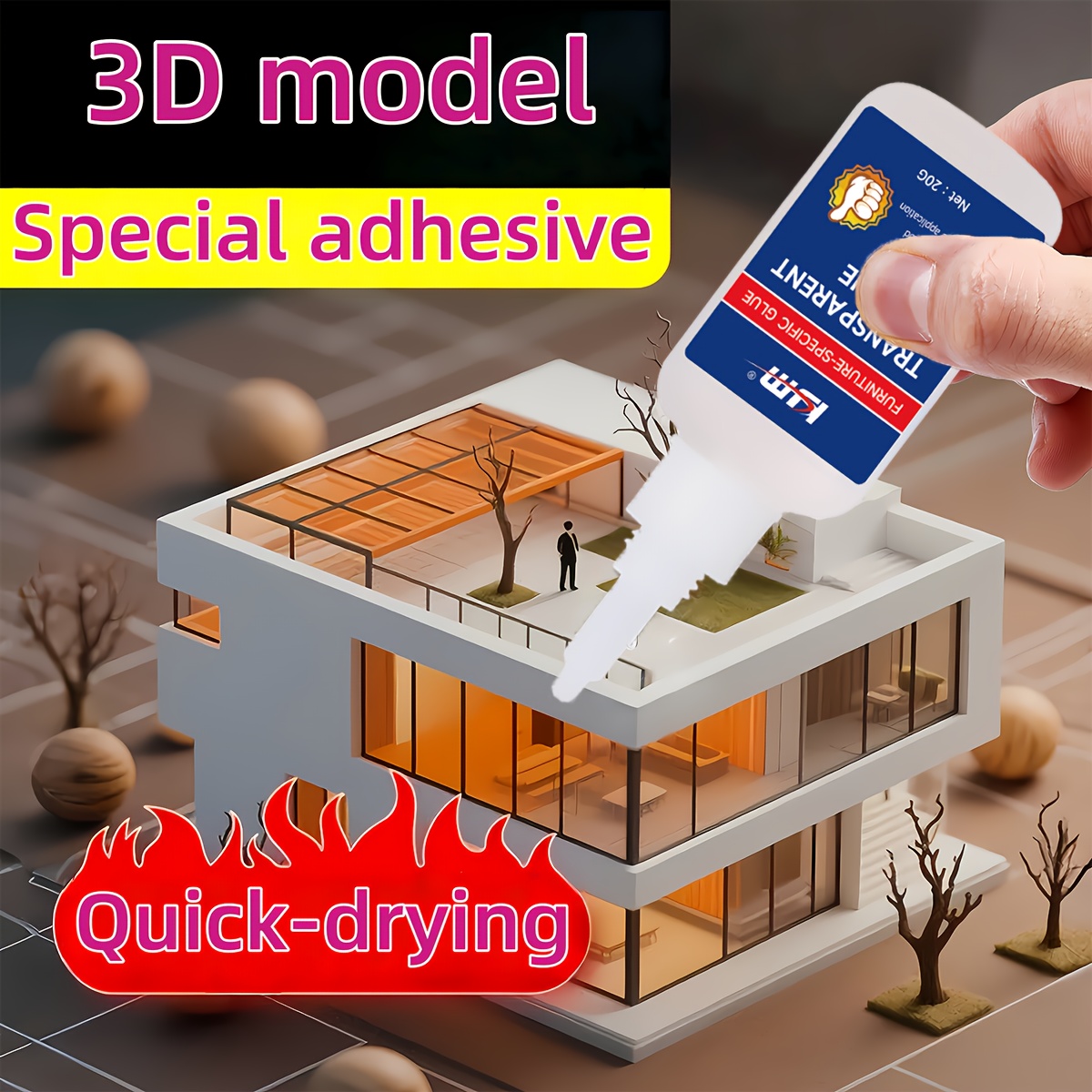 กาวใสแห้งเร็วสำหรับชิ้นส่วนที่ - 3D Printing Glue Stick บทวิจารณ์และราคา