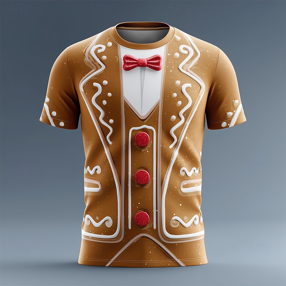 เสื้อยืดคอสตูม 3D สำหรับผู้ชาย - 3D Printing Xmas บทวิจารณ์และราคา