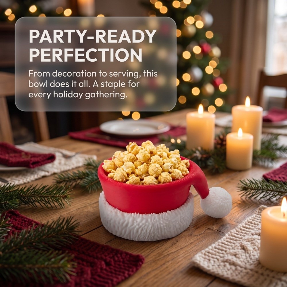 ชามคริสต์มาสลายหมวกซานต้า ของต - 3D Printing Xmas บทวิจารณ์และราคา